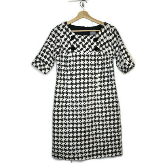 Rabbit Rabbit Rabbit Dresses & Skirts - Rabbit Design Dress Herringbone Knit Shift Buttons